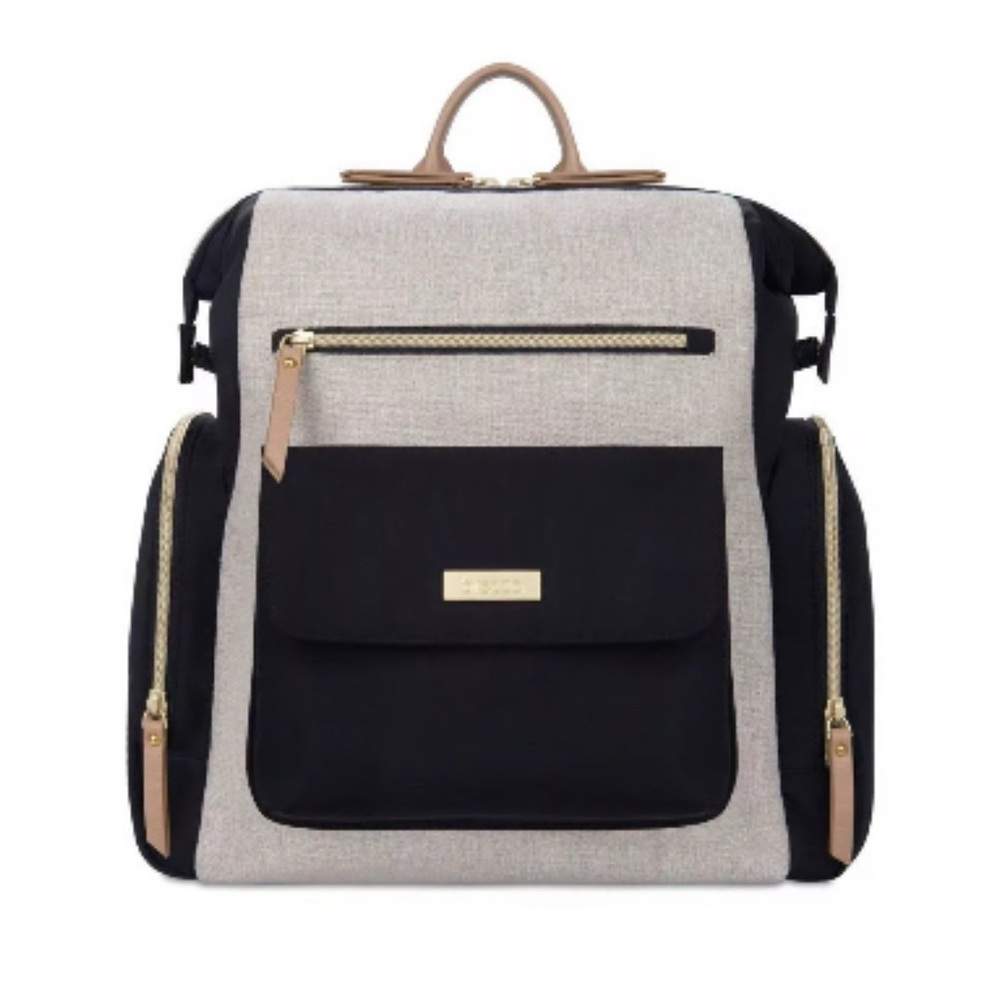 Baby Brezza Stylish Black and Gray Diaper Bag